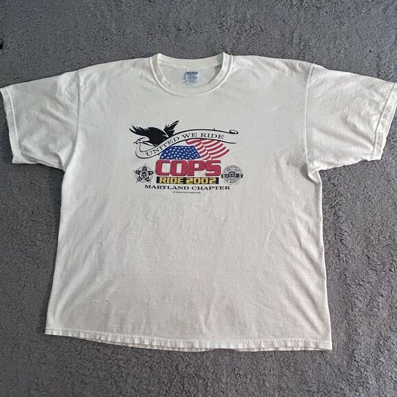 Guildan Other - Vintage United We Ride Maryland FOP Men’s Size 2XL Tee Y2K Biker Distressed